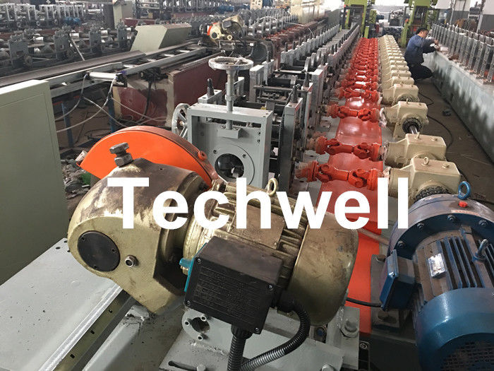 Aluminum, Galvanized Steel Cold Roll Forming Machine For Octagonal Tube Pipe Equipment With Making Rolling Shutter Axes