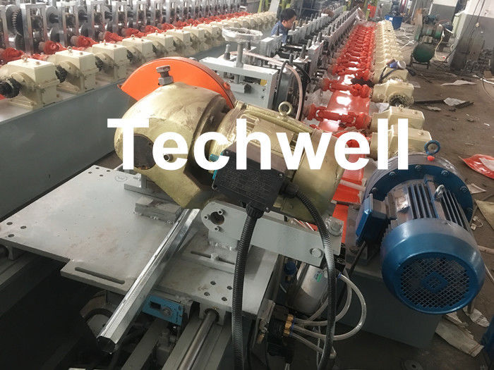 Custom made Octagonal Aluminum Or Galvanized Steel Tubing Roll Forming Machine With PLC Frequency Control