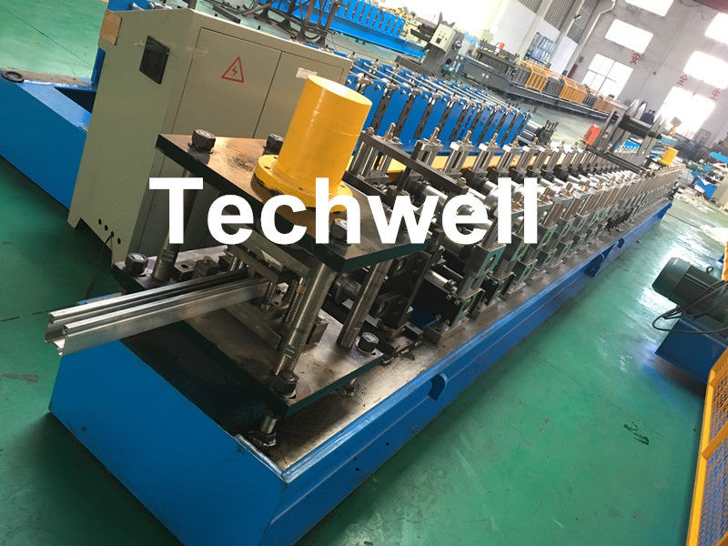 0-15m/min Cold Roll Forming Machine For Making Door Frame Guide , Shutter Door Slats Guide Rail