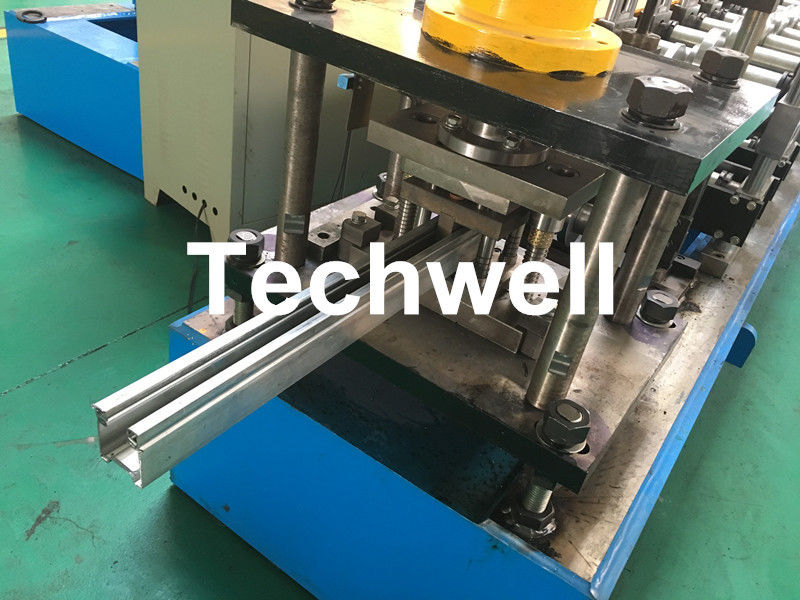 0-15m/min Cold Roll Forming Machine For Making Door Frame Guide , Shutter Door Slats Guide Rail