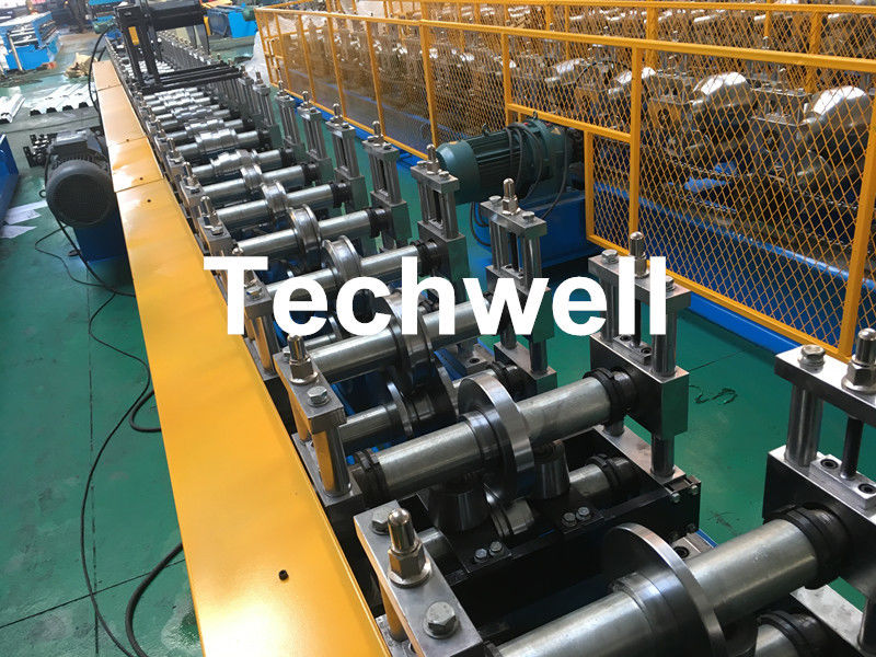 Custom Made Guide Rail Roll Forming Machine For Making Sliding System Devices With Hydraulic Punching