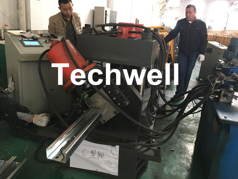Carbon Steel , Galvanized Coil C Section / channel Roll Forming Machine With 1.5-3.0mm Thickness