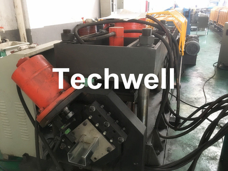 Hydraulic Pre-Punching & Pre-Cutting , High Productivity C Profile Roll Forming Machine With 0-15m/min Forming Speed