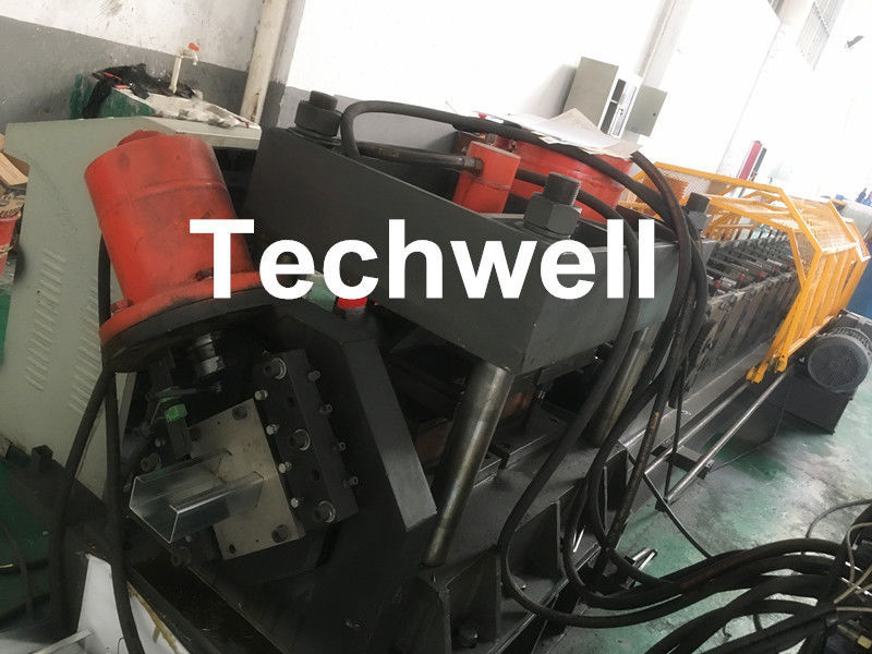 Hydraulic Pre-Punching & Pre-Cutting , High Productivity C Profile Roll Forming Machine With 0-15m/min Forming Speed