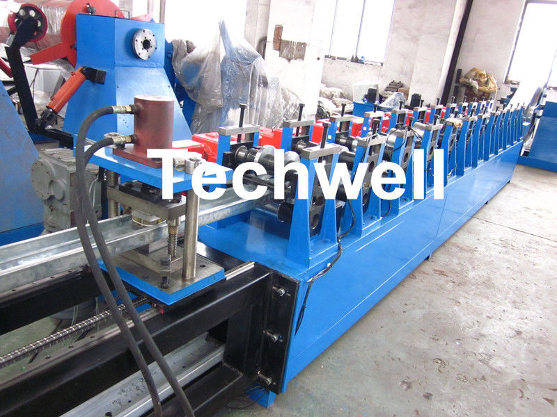 High Productivity C Purlin Roll Forming Machine With Manual Or Hydraulic Decoiler