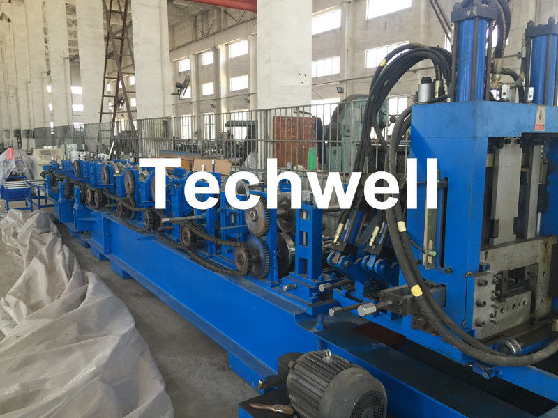 Cz Purlin Roll Forming Machine , Metal Roll Forming Machine 15-20m / Min Speed
