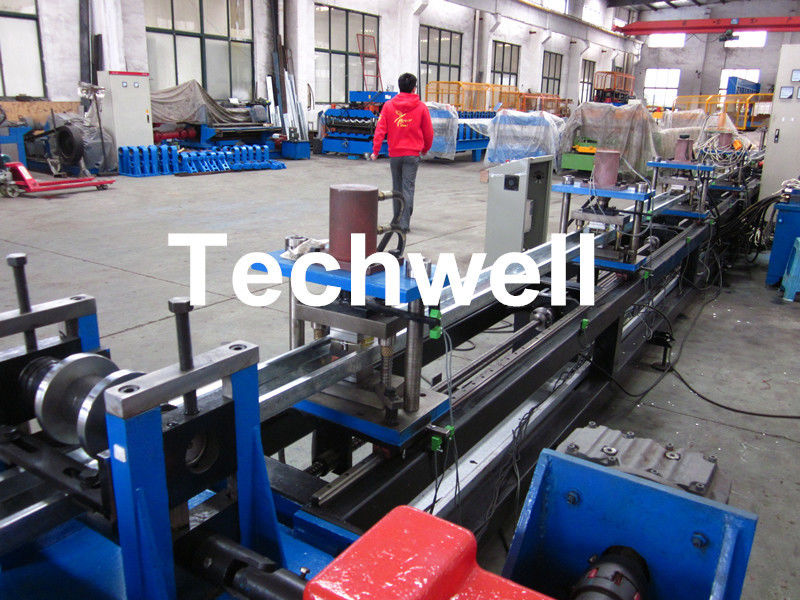 Single Side Adjustable C Profile Roll Forming Machine , rollform equipment Hydraulic Pre Cutting