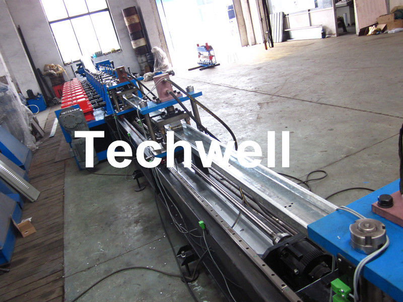 0-15M / Min C Shaped Purlin Roll Forming Machine , Gcr15 Steel Roller Material