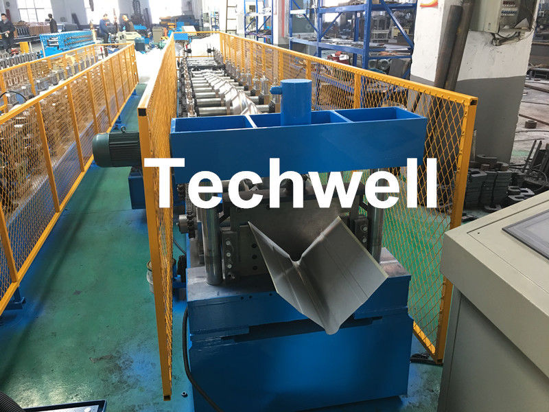 Customized Cold Roll Forming Machine With Manual Decoiler For Making Roof Ridge Cap , Ridge Flashing