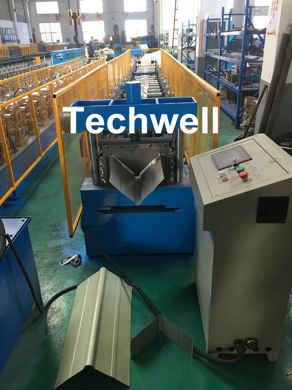 Panasonic Control Ridge Cap Roll Forming Machine For Making 0.3-0.8mm Coil Sheet