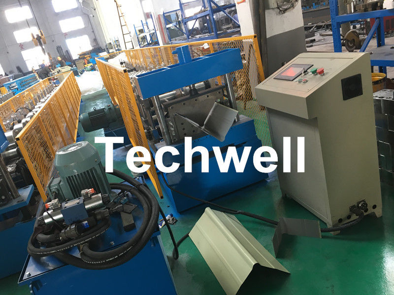 Color Steel Plate , Galvanized Steel Roof Ridge Valley Roll Forming Machine For Making Ridge Cap , Ridge Tile
