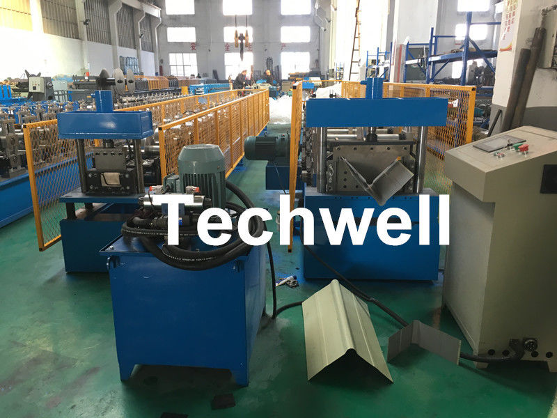 Color Steel Plate , Galvanized Steel Roof Ridge Valley Roll Forming Machine For Making Ridge Cap , Ridge Tile