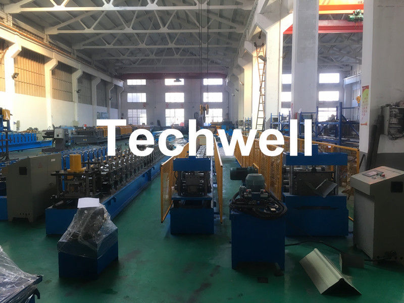 Steel Galvanized Ridge Cap Roll Forming Machine With Hydraulic Cutting For Making Roof Panels
