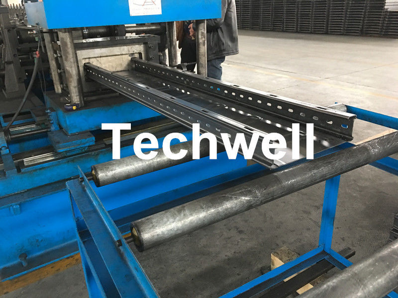 GCr Quench Treatment Roller Cable Tray Roll Forming Machine With Punching Press Machine