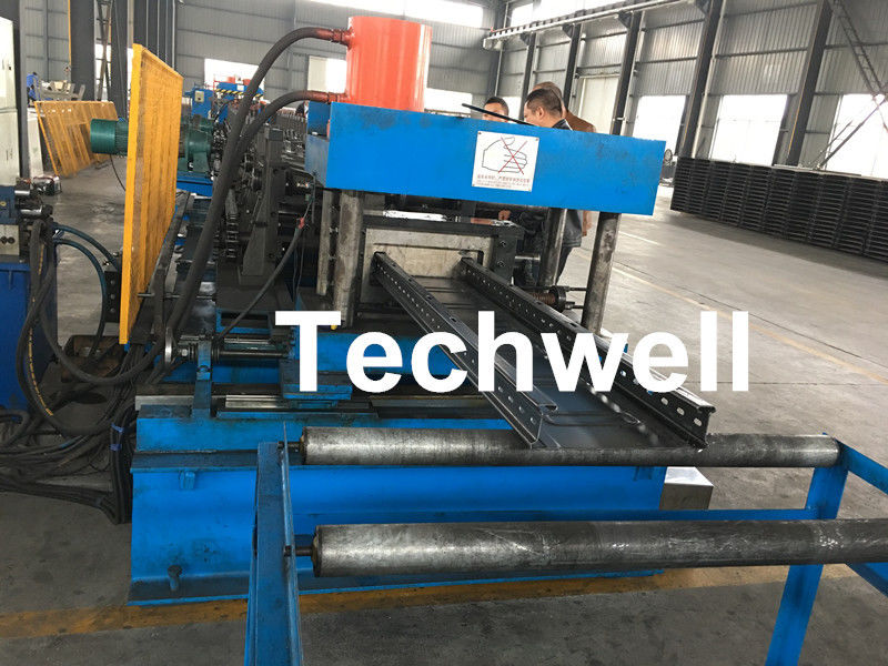 GCr Quench Treatment Roller Cable Tray Roll Forming Machine With Punching Press Machine