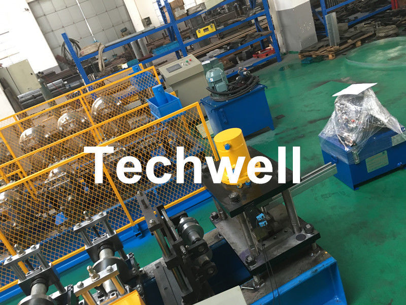 Carbon Steel Shutter Door Guide Rail Roll Forming Equipment With 16 Roller Stations