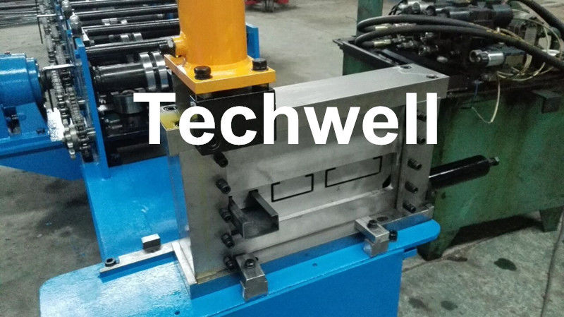 Auto Adjustable C Purlin Roll Forming Machine For Making 3 Profiles With 10-15m/min Forming Speed