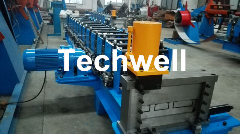 Galvanized Stainless Steel C Channel Roll Forming Machine By PANASONIC PLC Frequency Control