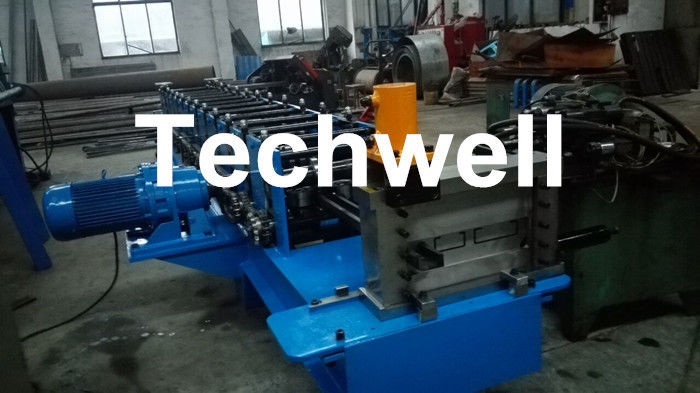0-15m/min Forming Speed , High Efficiency C Section Roll Forming Machine With Hydraulic Cutting Type