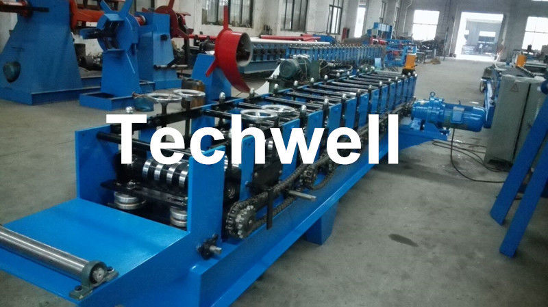 0-15m/min Forming Speed , High Efficiency C Section Roll Forming Machine With Hydraulic Cutting Type