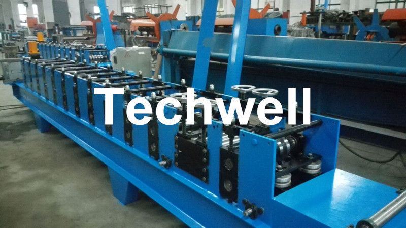 0-15m/min Forming Speed , High Efficiency C Section Roll Forming Machine With Hydraulic Cutting Type