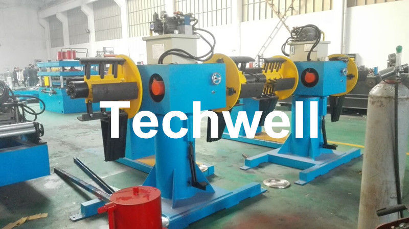 Rotary Double Head Mandrel Manual Uncoiler / Decoiler With Weight Capacity Of 3 / 5 Ton