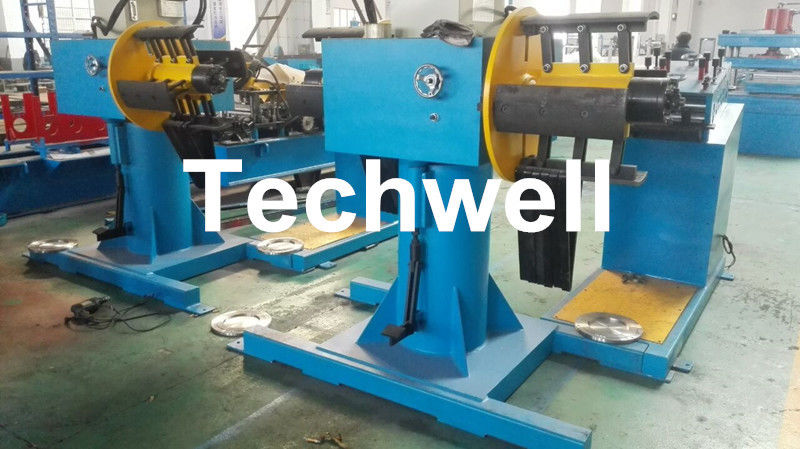 Manual / Passive Type Uncoiler Machine With Rotary Double Head Mandrel For Supporting The Coil Strip