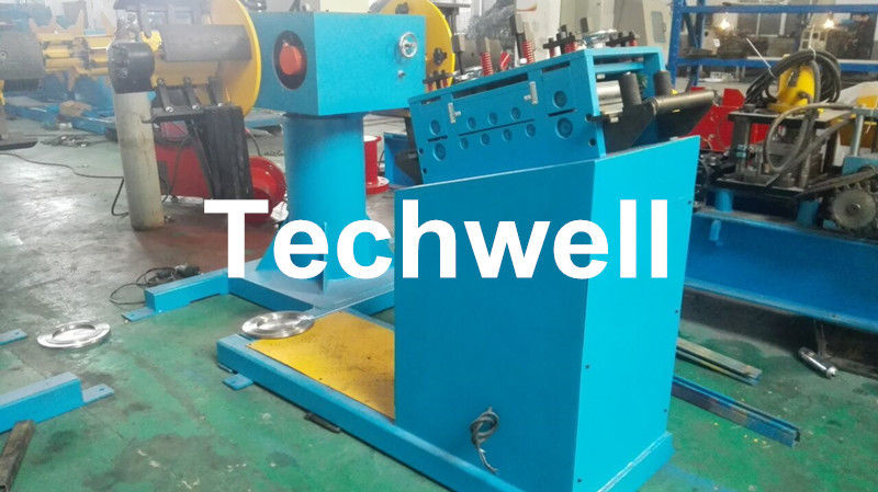Manual / Passive Type Uncoiler Machine With Rotary Double Head Mandrel For Supporting The Coil Strip
