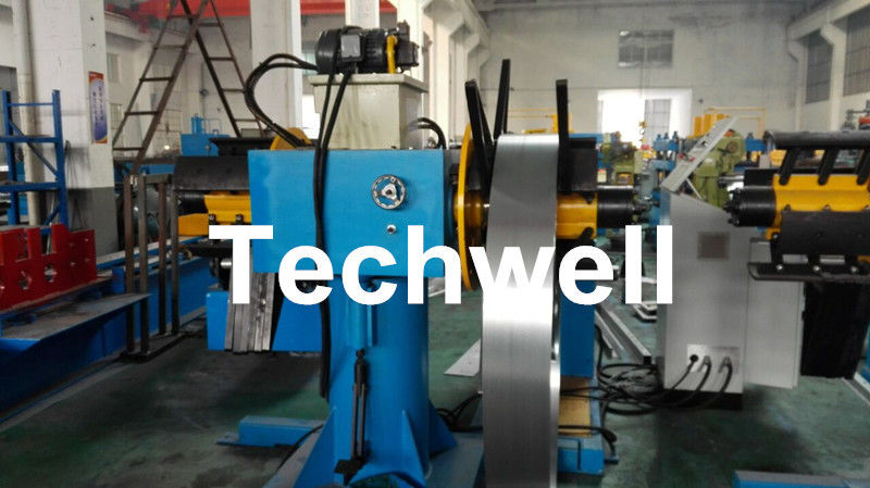 Manual / Passive Type Uncoiler Machine With Rotary Double Head Mandrel For Supporting The Coil Strip