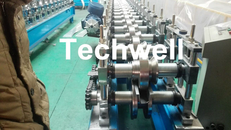 Hat Channel Cold Roll Forming Machine With Hydraulic Cutting Type & PLC Frequency Control