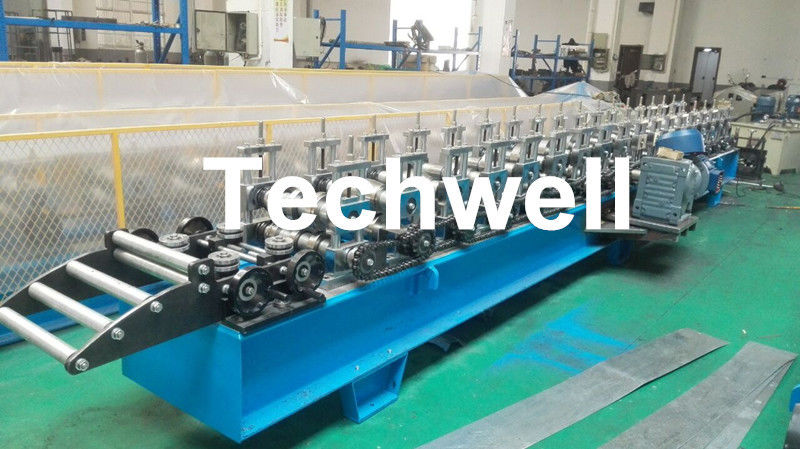 Hat Channel Cold Roll Forming Machine With Hydraulic Cutting Type & PLC Frequency Control