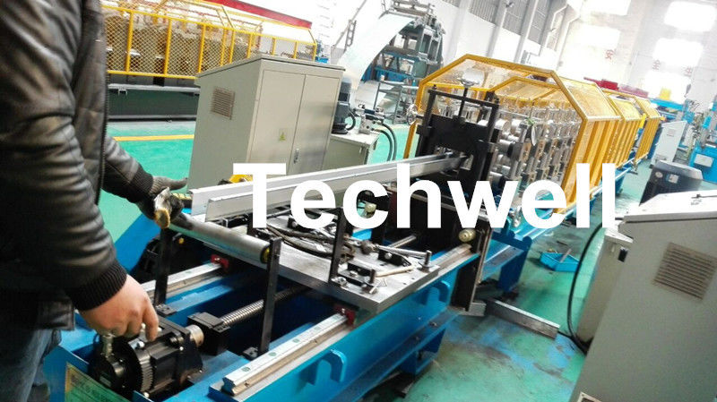 Chain Of Transmission Hat Channel Roll Forming Machine / Furring Channel Roll Forming Machine With 18 Forming Stations