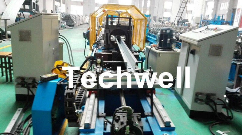 Chain Of Transmission Hat Channel Roll Forming Machine / Furring Channel Roll Forming Machine With 18 Forming Stations