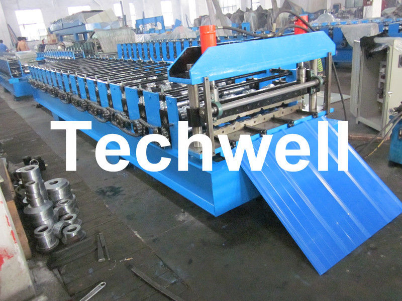 Metal Roofing Sheet Cold Roll Forming Machine with Hydraulic Post Cutting