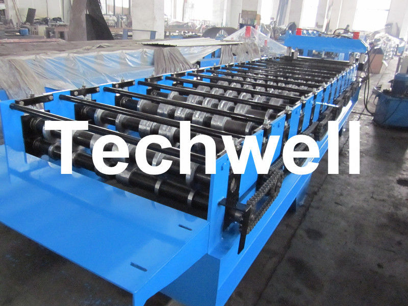 C8 / C10 / C21 Roof Wall Panel Profile Roll Forming Machine With Hydraulic Cutting