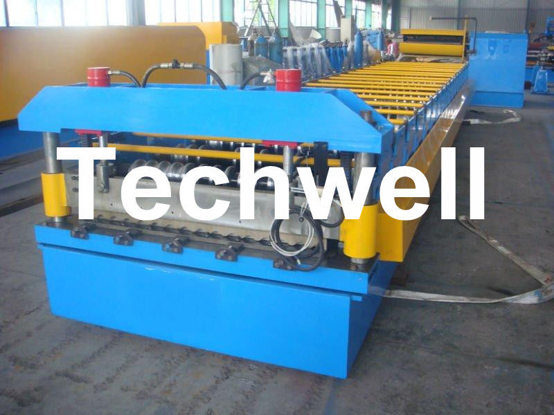 Corrugated Long Span Roof Roll Forming Machine with Chain Drive and PANASONIC Transducer