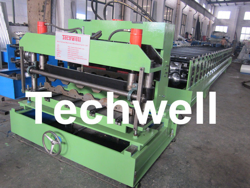 Automatical Roof Glazed Tile Roll Forming Machine Metal with PANASONIC PLC Computer Control to Italy