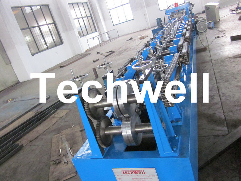 Automatic Control C / Z Purlin Roll Forming Machine With Auto Punching and Cutting