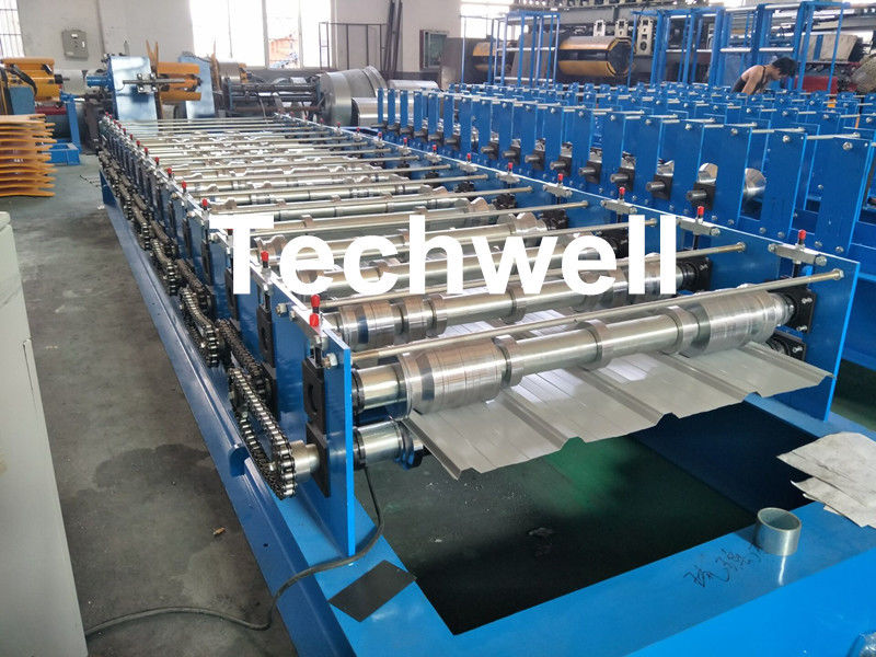 0-15m/min Forming Speed High Precision Color Steel Roof Panel Roll Forming Machine With Chain Driving