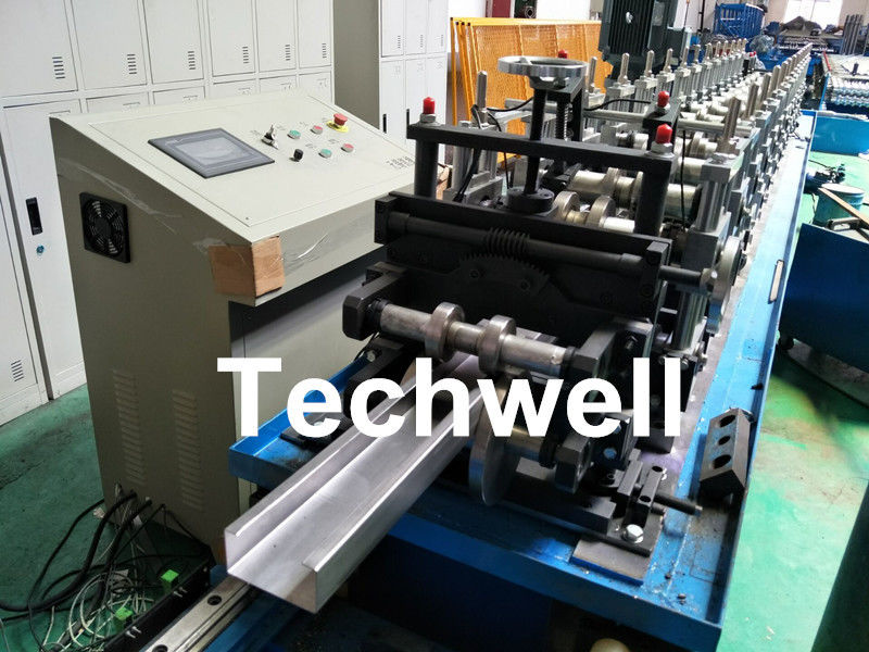 GI , Carbon Steel C Profile Roll Forming Machine With 0-15m/min Working Speed , 1.5-3.0mm Forming Thickness