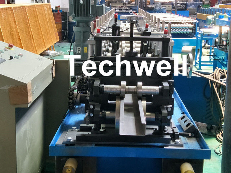 GI , Carbon Steel C Profile Roll Forming Machine With 0-15m/min Working Speed , 1.5-3.0mm Forming Thickness