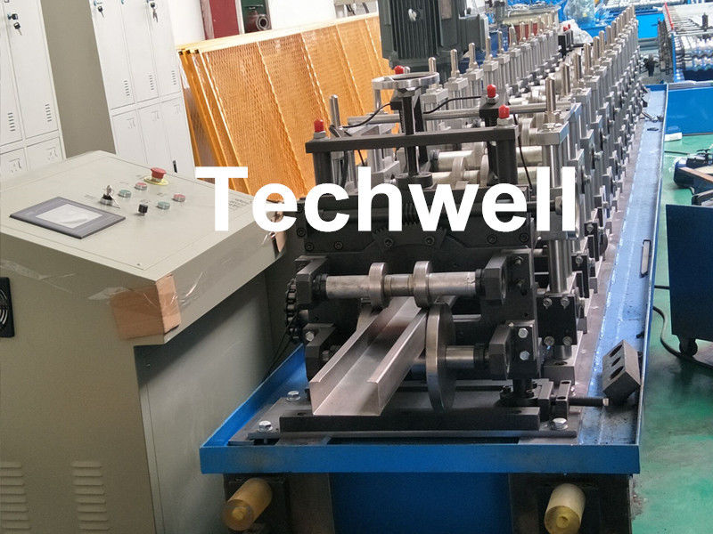 PLC Control System C Shaped Roll Forming Machine For Making C Purlin , C Channel With Hydraulic Cutting