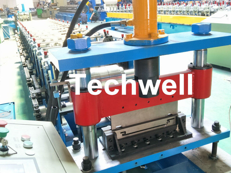 Aluminium , PPGI Standing Seam Cold Roll Forming Machine With Hydraulic Cutting Type