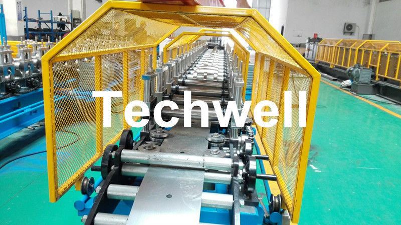 Metal Sheet Hat Channel Roll Forming Machine / Furring Channel Profile With 0-15m/min Forming Speed