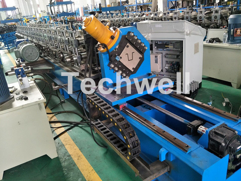 Guiding Column Forming Structure Hat Profile Cold Roll Forming Machine For 15KW Motor Power