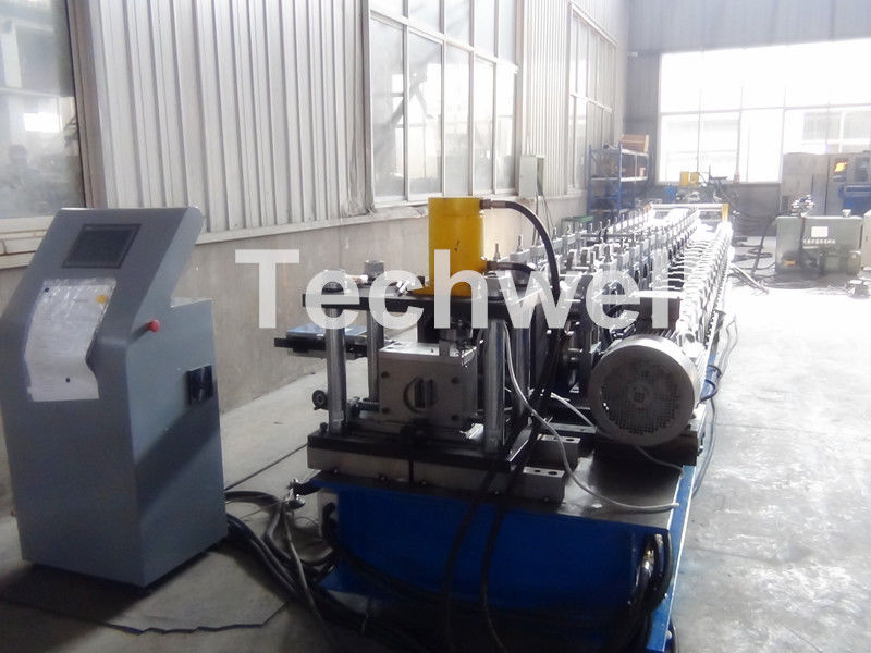 Solar Strut Channel Cold Roll Forming Machine With Servo Feeding Device & Press Punching Machine