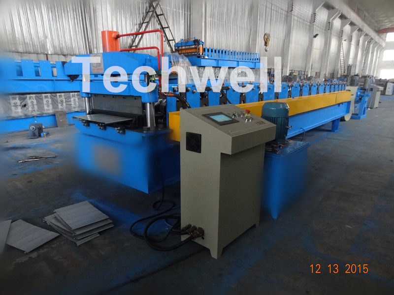 PU Cold Roll Forming Equipment , Roof Panel Roll Forming Machine PLC Electrical Control