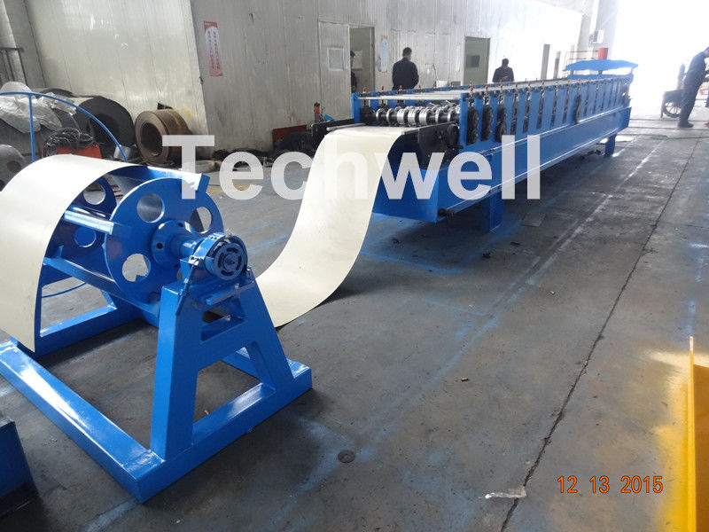 7.5KW Power PU Panel Roof Cold Roll Forming Machine With 13-20 Forming Stations