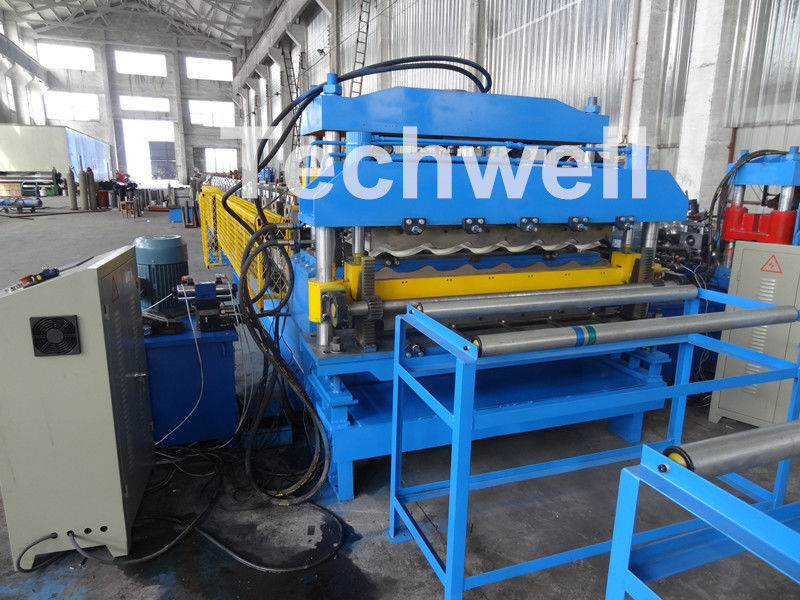Tile Sheets & Roof Cladding Sheets Double Layer Roll Forming Machine With Hydraulic Cutting