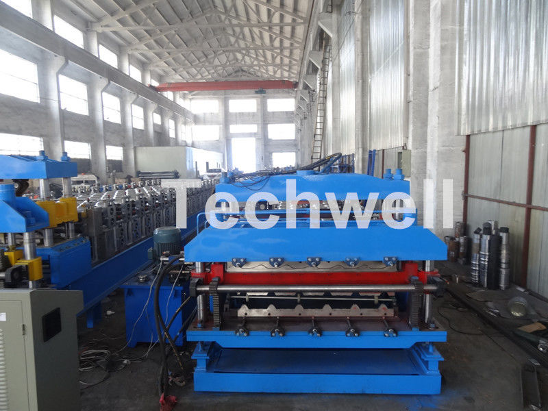 18 Forming Stations Roof Panel Roll Forming Machine , Double Sheet Roll Forming Machine
